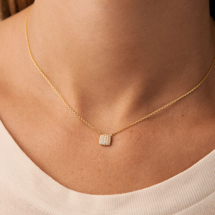 Collier ras du cou GLORIA - Cristal / Doré - Colliers  | Agatha