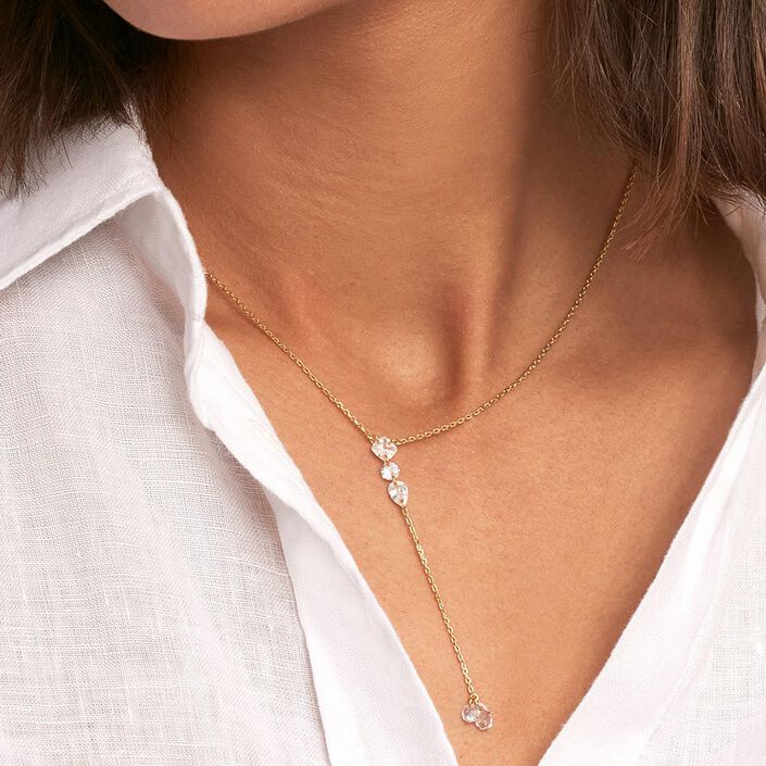 Collier mi-long PETILLE - Cristal / Doré - Colliers  | Agatha