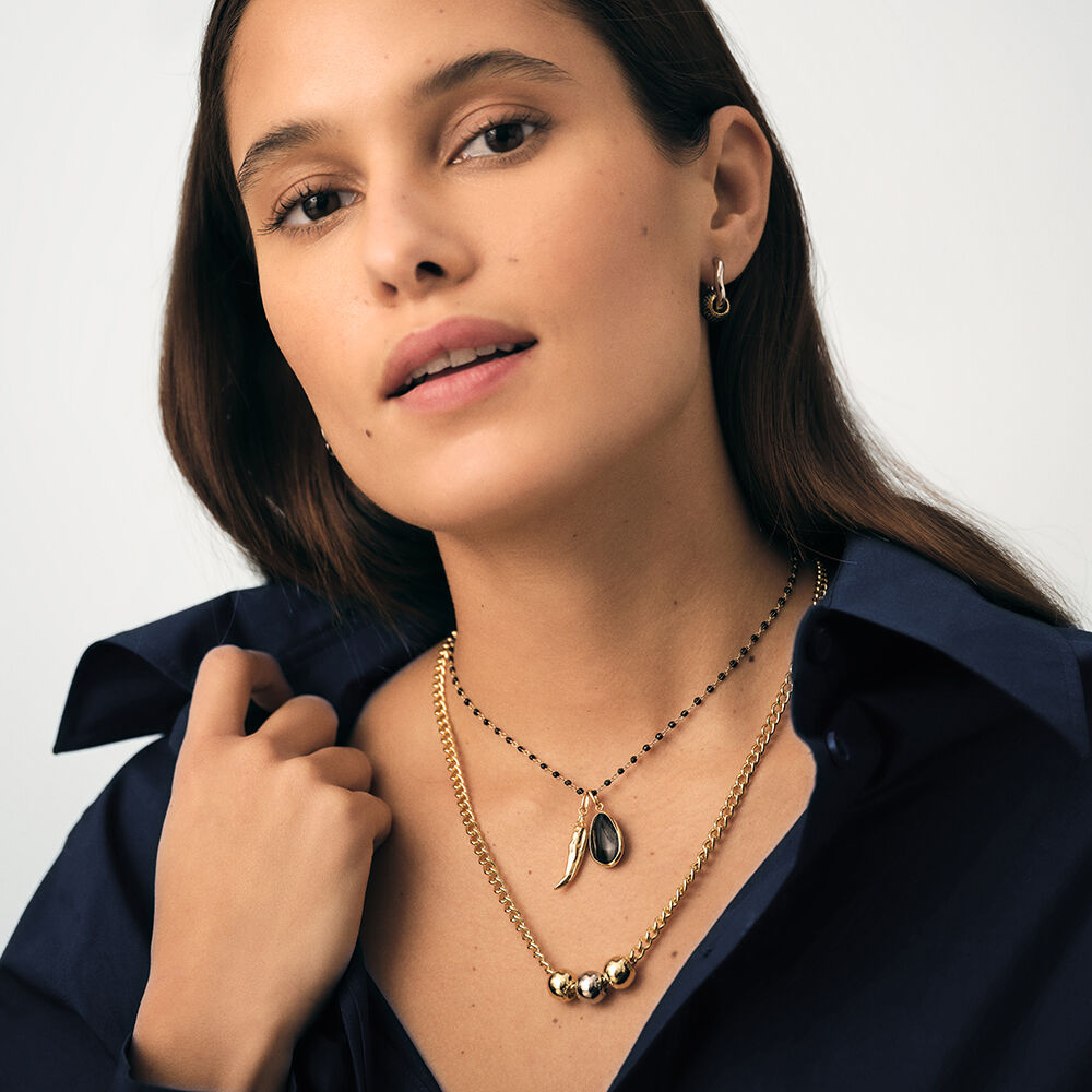 Pendentif BOULE - Argenté - Bijoux sans pierre  | Agatha
