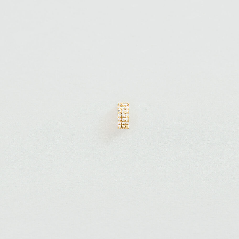 Pendentif STOPPER PAVE LUCKY - Cristal / Dor&eacute; - Bijoux  | Agatha