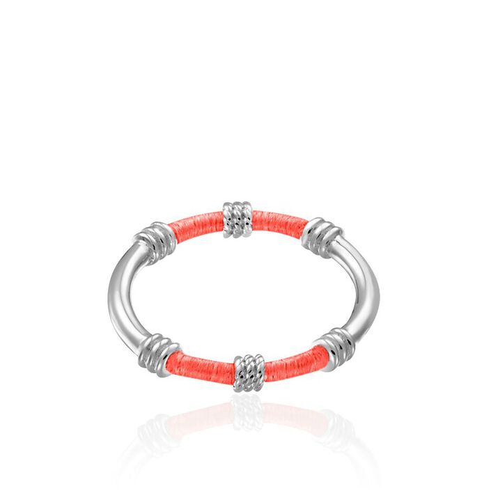 Bague fine BOHO - Orange / Argenté - Bagues  | Agatha