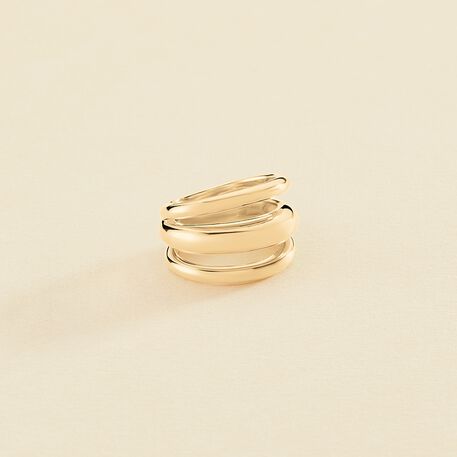 Bague large TRIJONC - Doré - Bagues  | Agatha