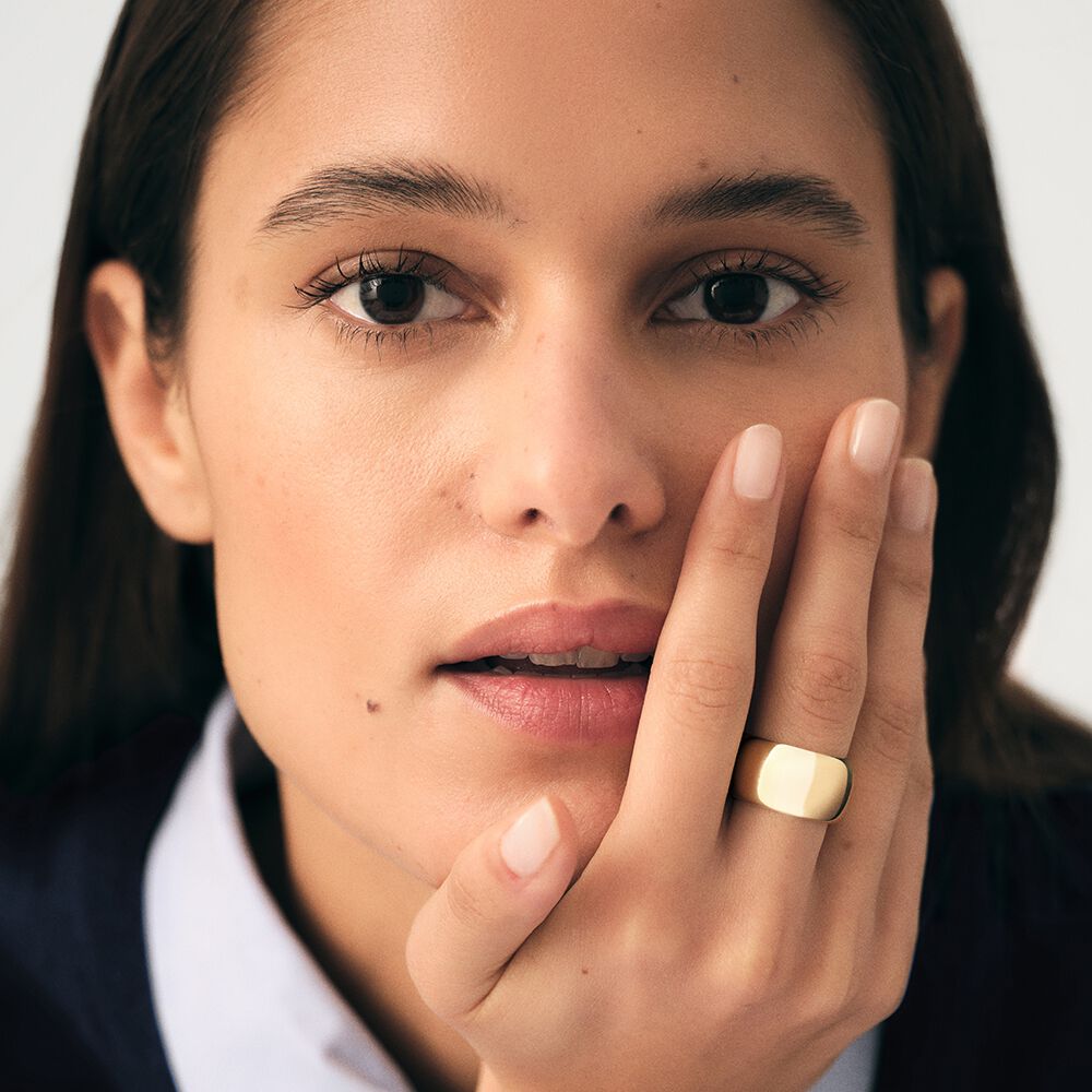 Bague large AUDE - Dor&eacute; - Bagues fantaisie  | Agatha