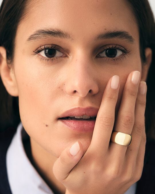 Bague large AUDE - Doré - Bagues fantaisie  | Agatha Bague large AUDE - Doré - Bagues fantaisie  | Agatha