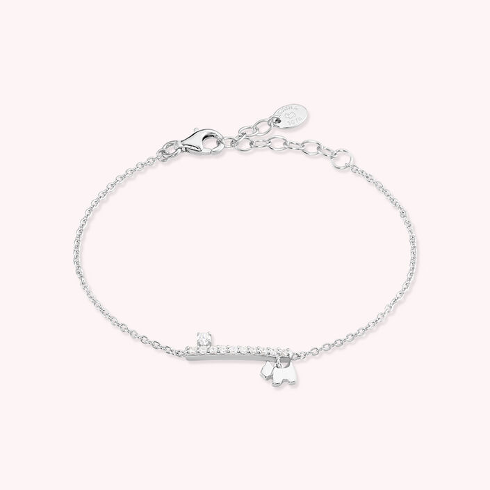 Bracelet souple BRIGHTY - Cristal / Argenté - Bracelets  | Agatha