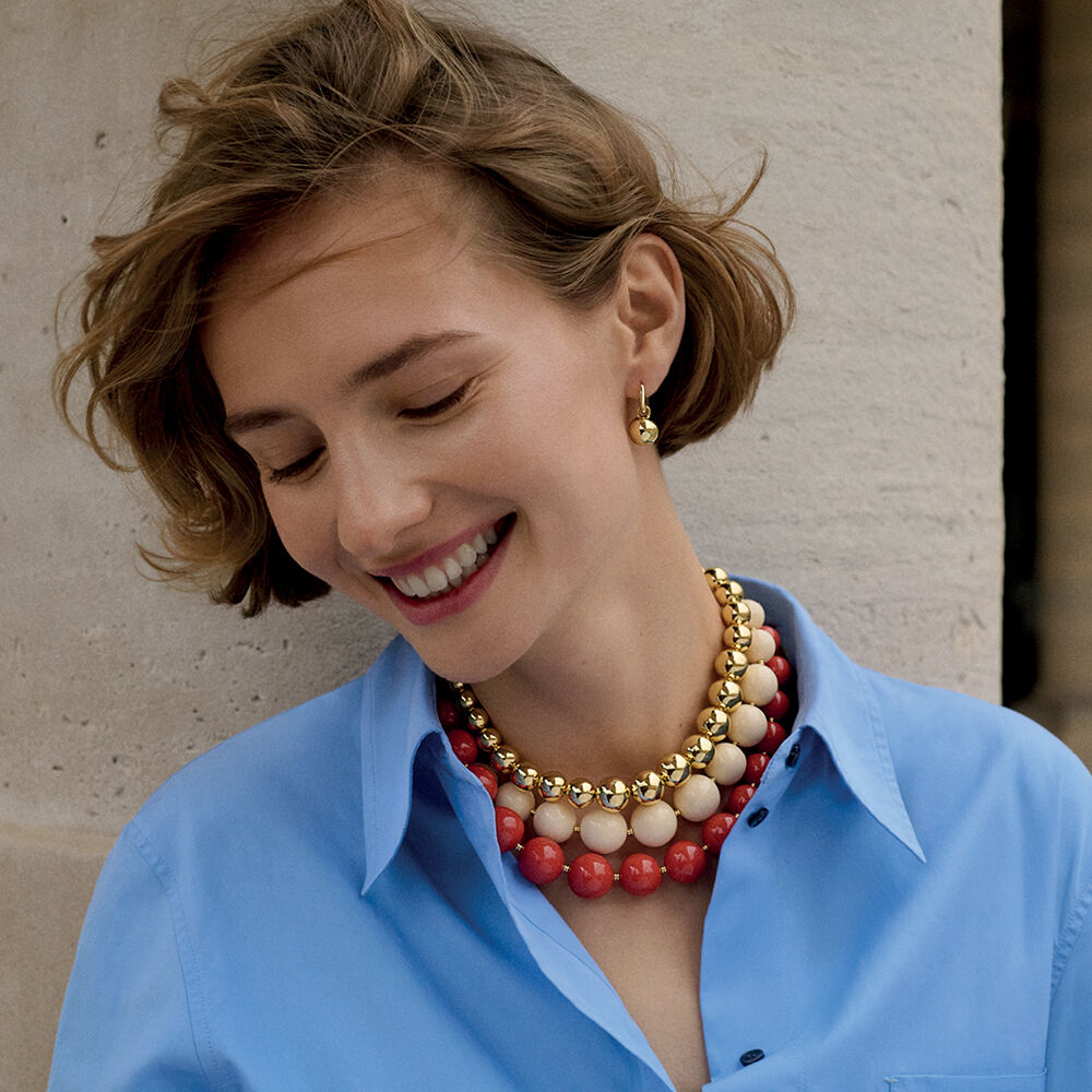 Collier ras du cou PALAIS ROYAL - Ivoire / Doré - Colliers fantaisie  | Agatha