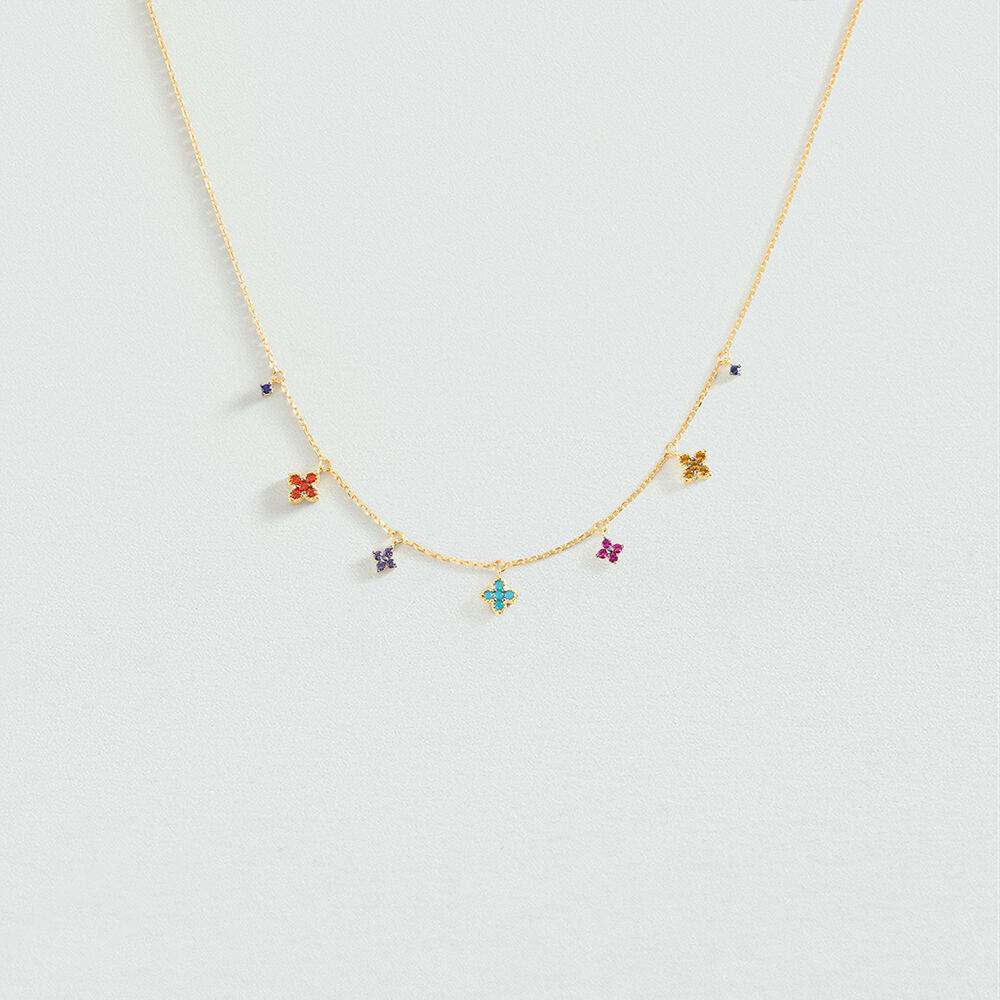 Collier ras du cou BELOVED - Multicolore / Dor&eacute;