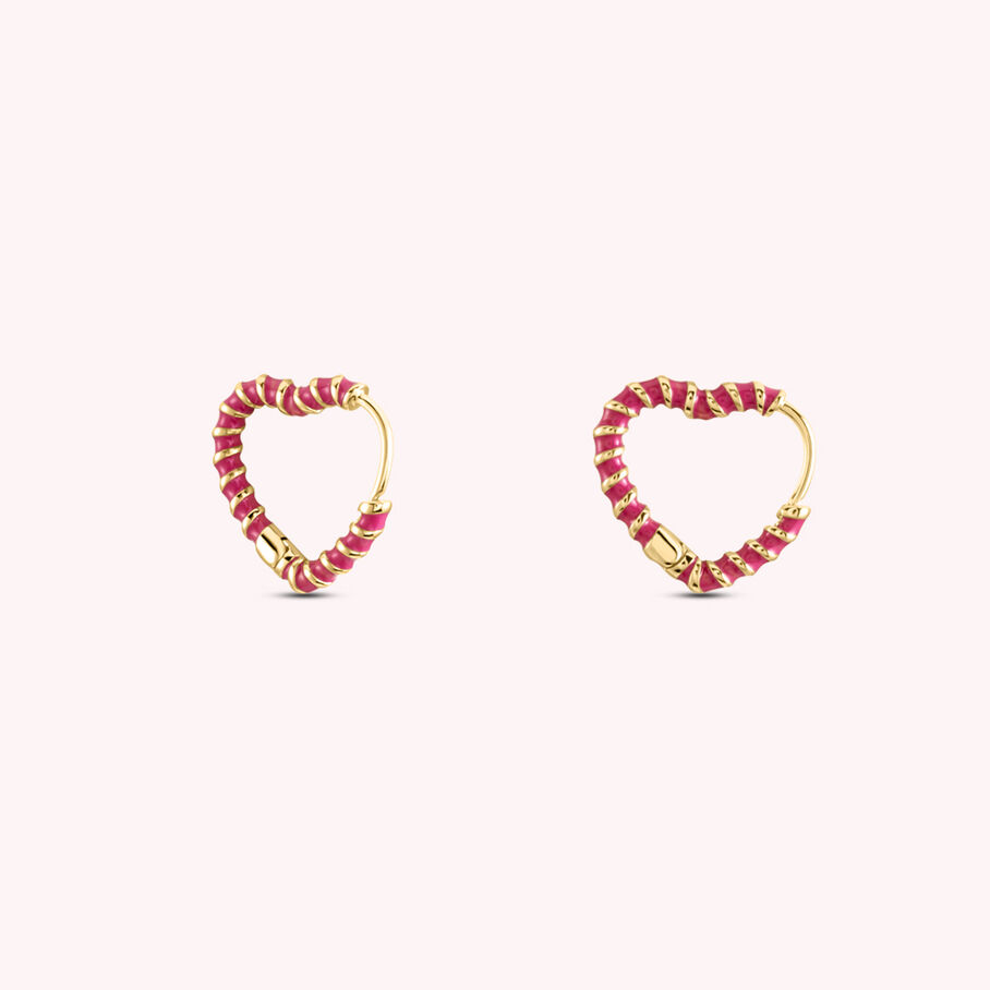 Créoles SESHA - Rose / Doré - Boucles d'oreilles  | Agatha