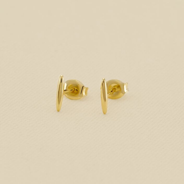 Boucles d'oreilles puces RADIEUX - Doré - Boucles d'oreilles puces  | Agatha