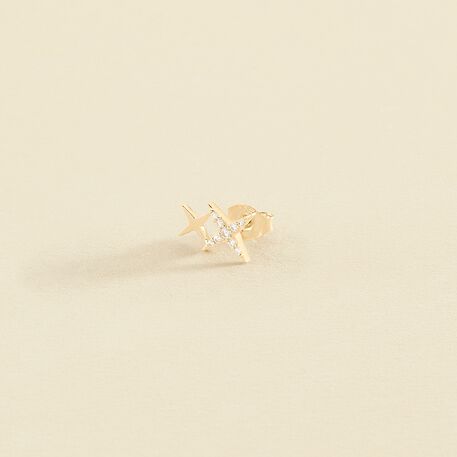 Piercing puce SHINING - Cristal / Doré - Piercings  | Agatha