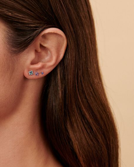 Piercing puce EAR2FLOWERY - Multicolore / Argenté - Piercings  | Agatha
