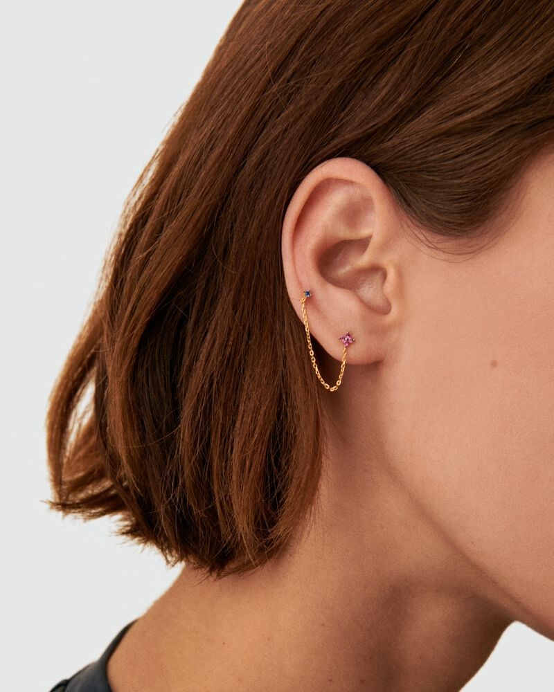 Piercing puce MIX& MATCH - Rose / Doré - Argent véritable  | Agatha Piercing puce MIX& MATCH - Rose / Doré - Argent véritable  | Agatha