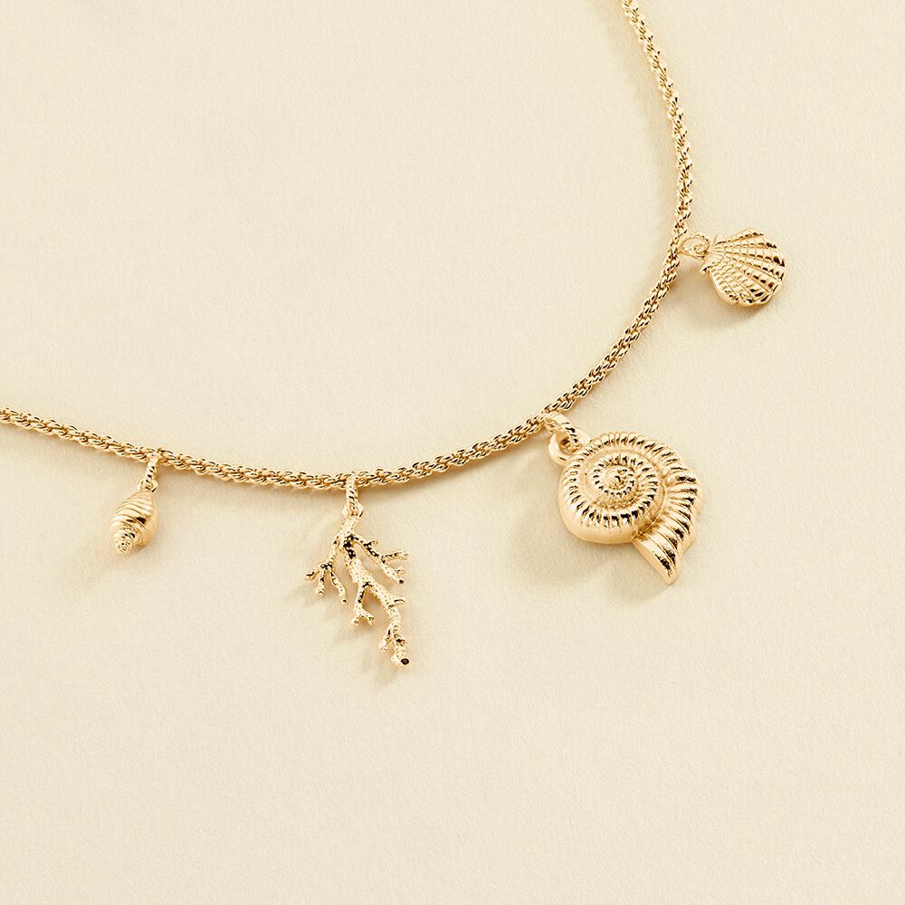 Collier Ras-du-cou Ou Bracelet 2 Rangs SCOOTER PARIS - Métal Doré - Neuf