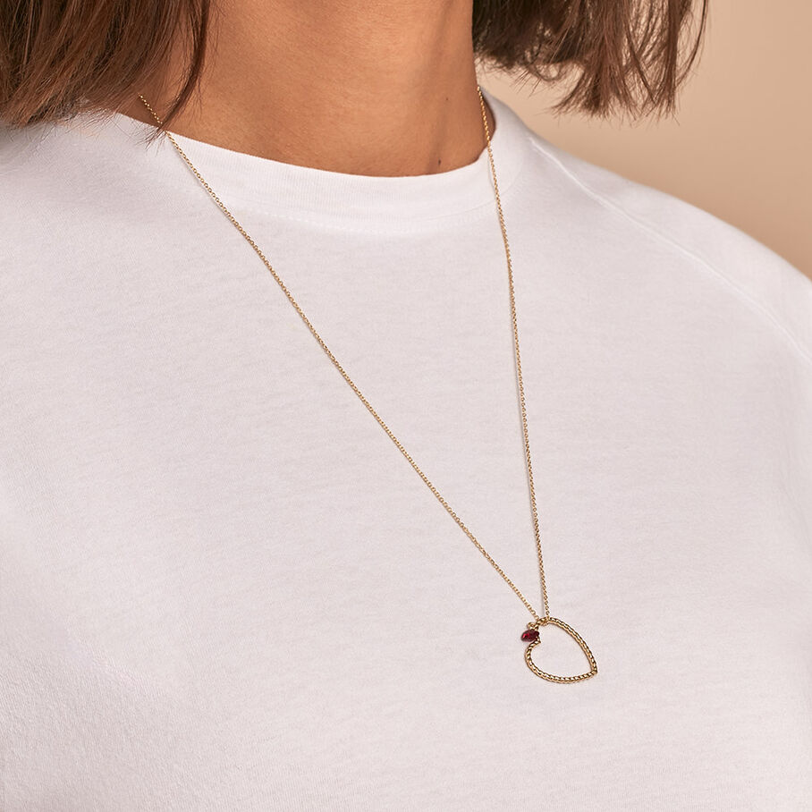 Collier mi-long BEGUIN - Rouge / Doré - Colliers  | Agatha