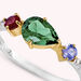 Bague fine ASTRE - Multicolore / Doré - Bagues  | Agatha