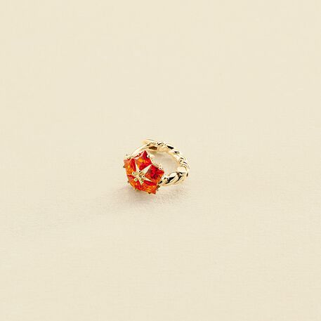 Piercing créole STUNNING - Orange / Doré - Piercings  | Agatha