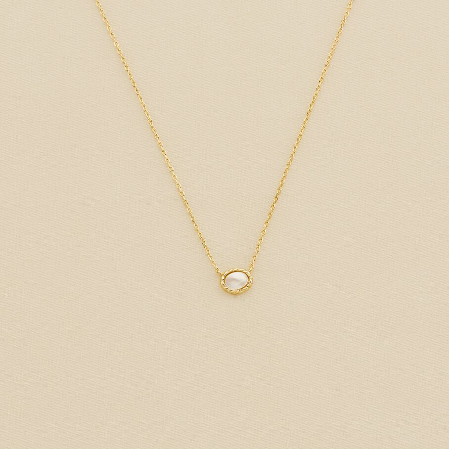 Collier ras du cou ATMA - Nacre /rose - Colliers  | Agatha