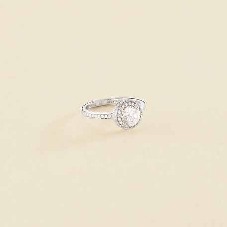 Bague fine IMPERIAL - Cristal / Argenté - Bagues  | Agatha