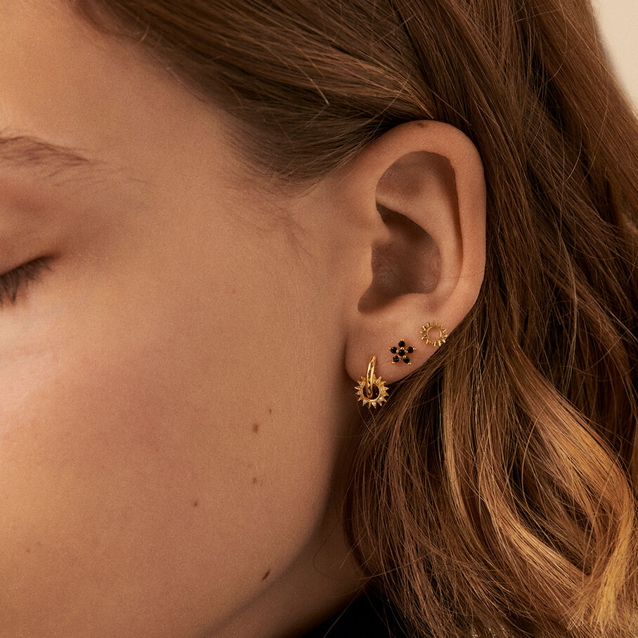 Piercing puce FLOR6 - Noir / Doré - Piercings  | Agatha