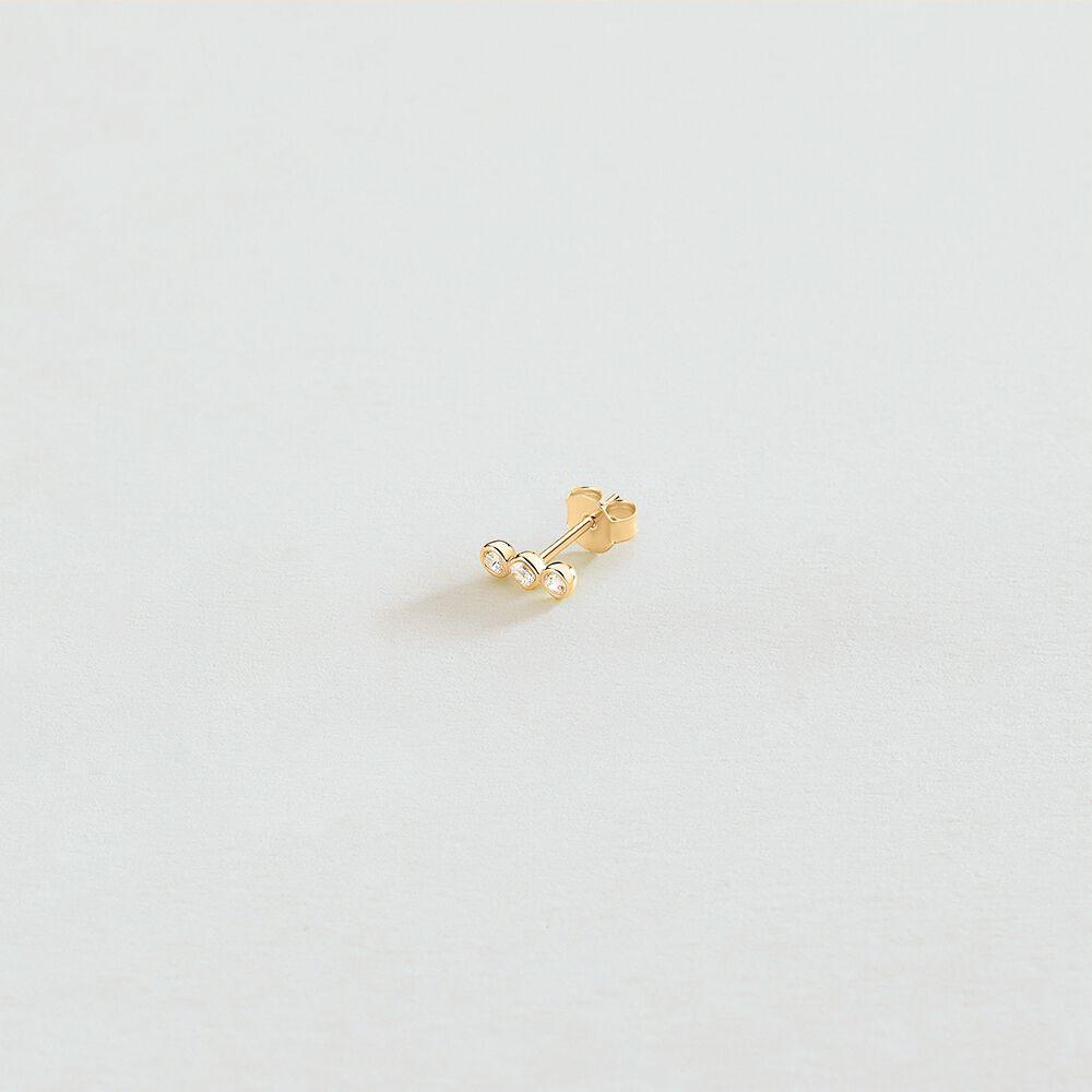 Piercing puce LEINA - Cristal / Doré - Piercings  | Agatha