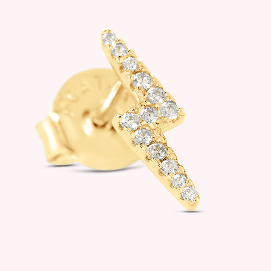 Piercing puce ECLAIR - Cristal / Doré - Piercings  | Agatha
