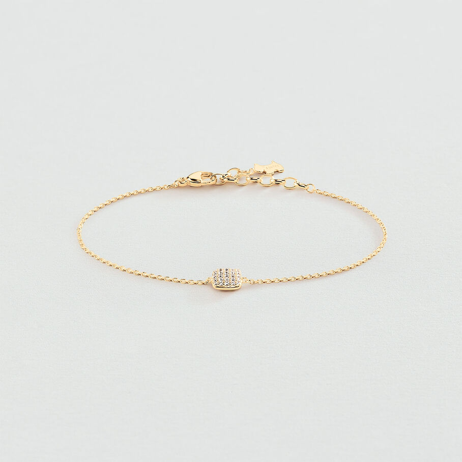 Bracelet souple GLORIA - Cristal / Doré - Bracelets  | Agatha