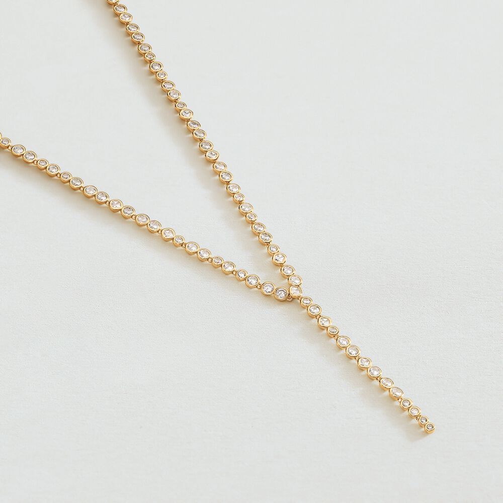 Collier mi-long ADAMAS - Cristal / Doré - Colliers fantaisie  | Agatha