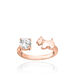 Bague fine BARBARA - Cristal / Rose - Bagues  | Agatha