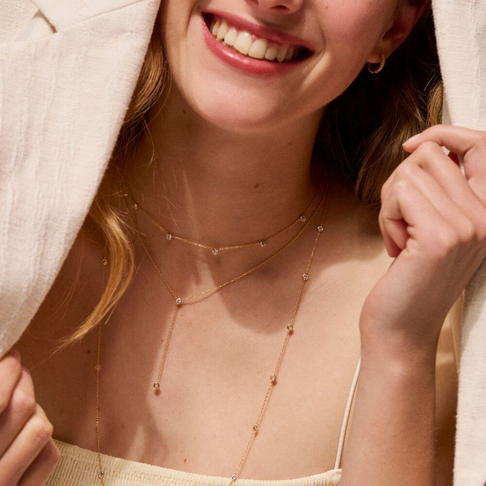 Collier ras du cou BRILLANT - Cristal / Doré - Colliers fantaisie  | Agatha