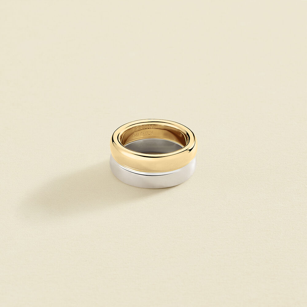 Bague large DUA - Argenté / Doré - Bagues  | Agatha
