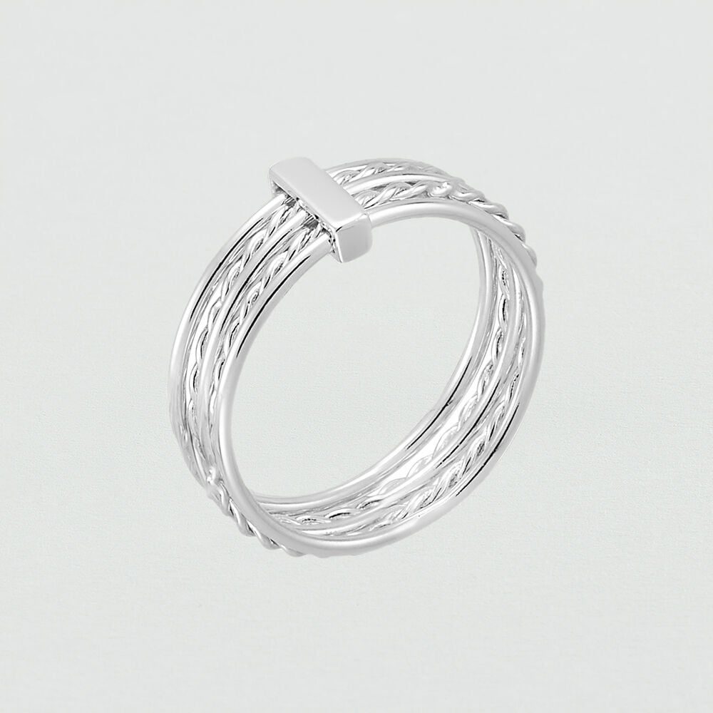 Bague large SEMPLICE - Argenté - Bagues fantaisie  | Agatha