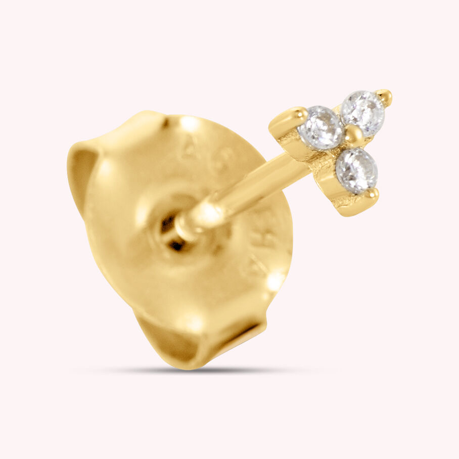 Boucles D'oreilles Puces – Doré & Cristal Rose – Bijoux Des Lys – Neuf Avec étiquettes