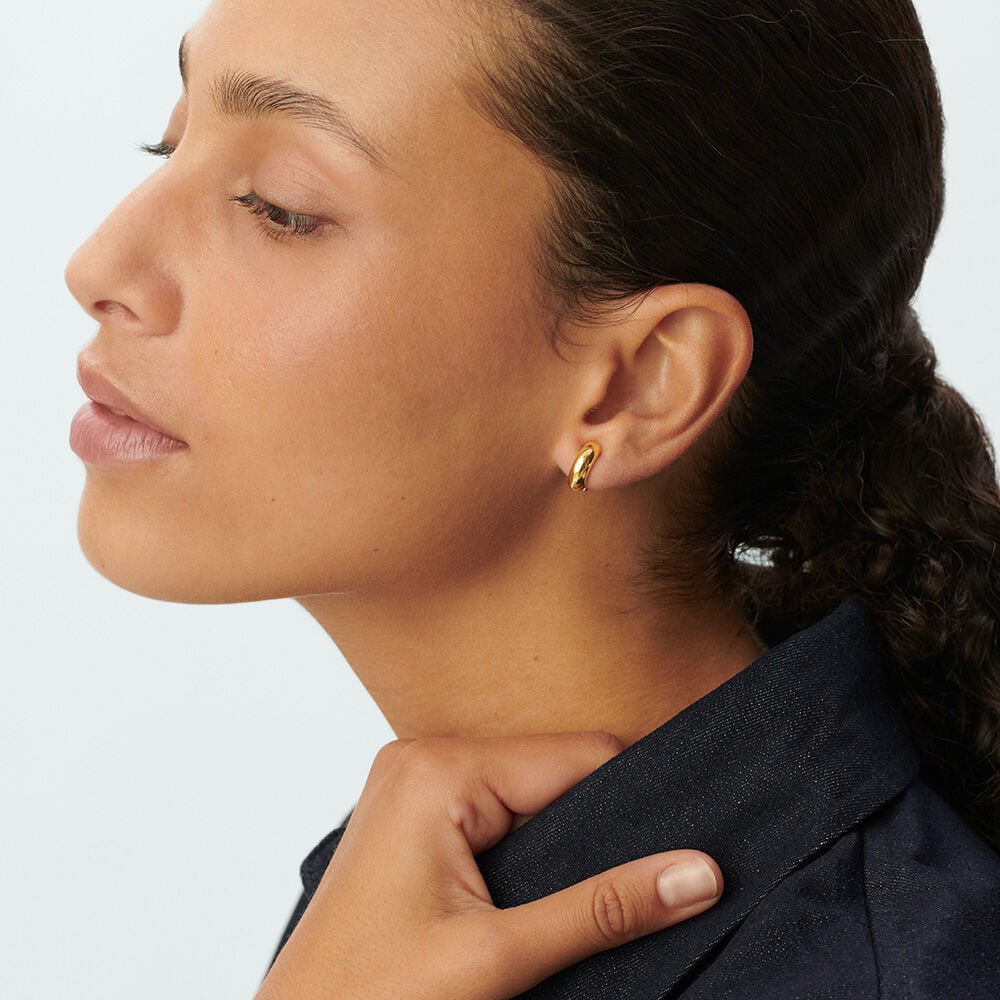 Boucles d'oreilles clips CREOLES - Dor&eacute; - Boucles d'oreilles clips  | Agatha