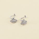 Créoles LUCKY EYE - Turquoise / Argenté - Boucles d'oreilles  | Agatha