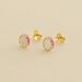 Boucles d'oreilles puces ATMA - Nacre /rose - Boucles d'oreilles puces  | Agatha