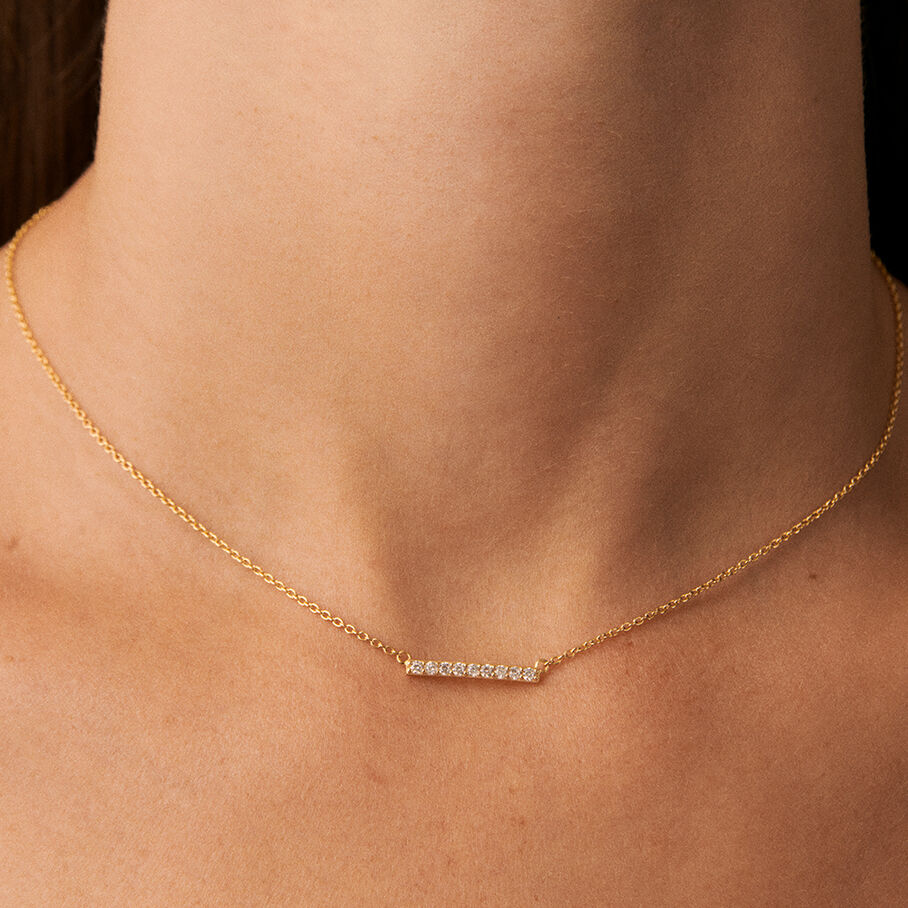 Collier ras du cou BARSHINE - Cristal / Doré - Colliers  | Agatha
