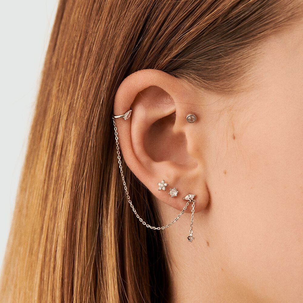 Piercing puce ZIRCON - Cristal / Argenté - Piercings  | Agatha