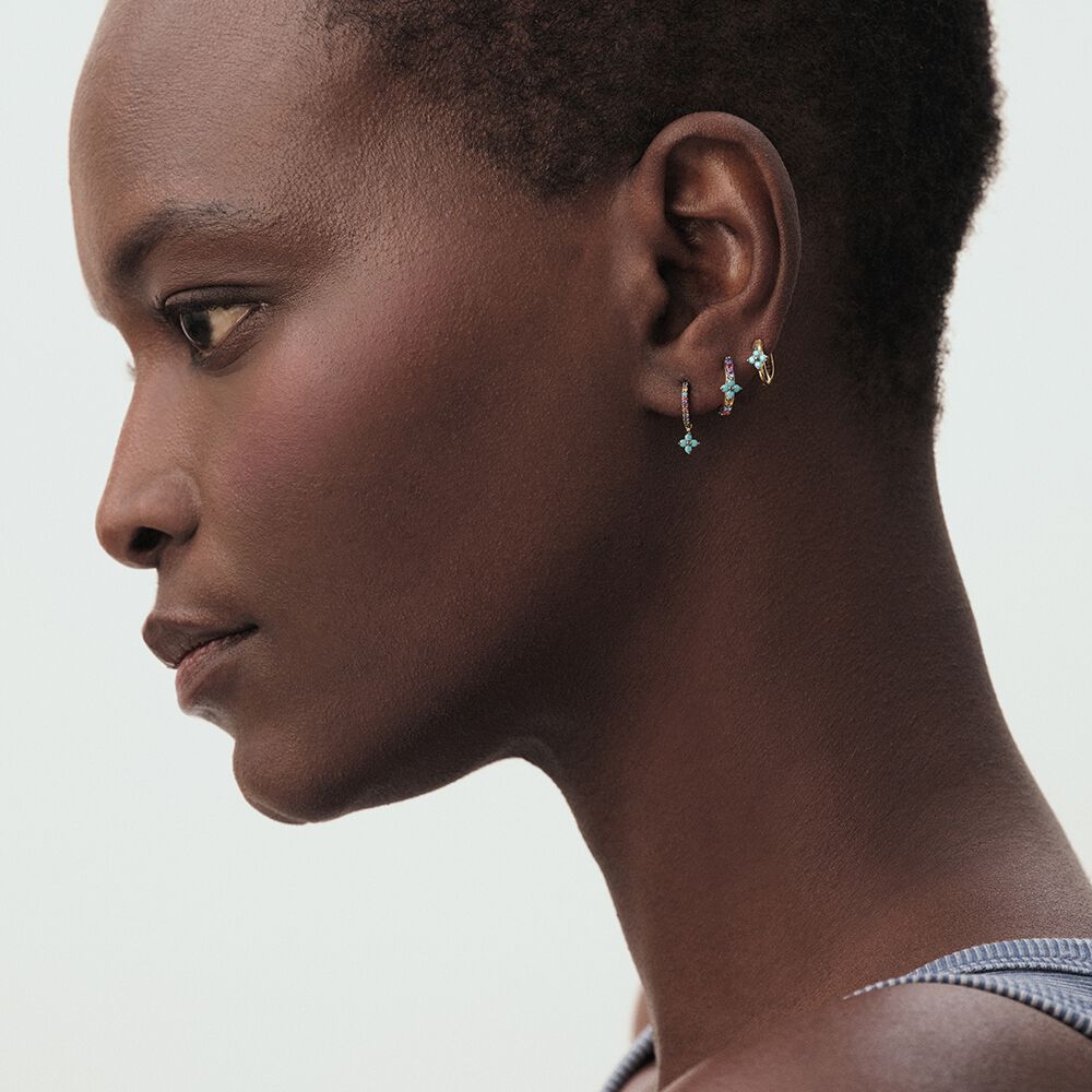 Piercing créole MIX& MATCH - Multicolore / Doré - Piercings  | Agatha