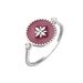 Bague large FLOWER - Violet / Argenté - Bagues  | Agatha