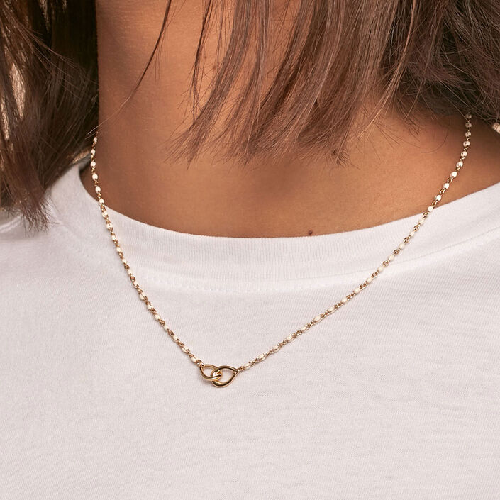 Collier ras du cou SMARTY - Ivoire / Doré - Colliers  | Agatha