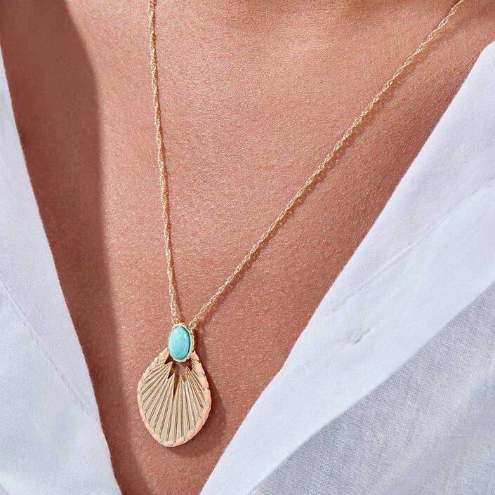 Collier mi-long ARLEQUIN - Amazonite - Colliers  | Agatha
