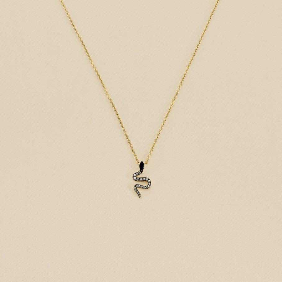Collier ras du cou SNAKY - Cristal / Gun - Colliers  | Agatha