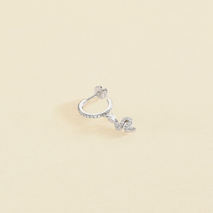 Piercing créole SNAKY - Cristal / Argenté - Piercings  | Agatha
