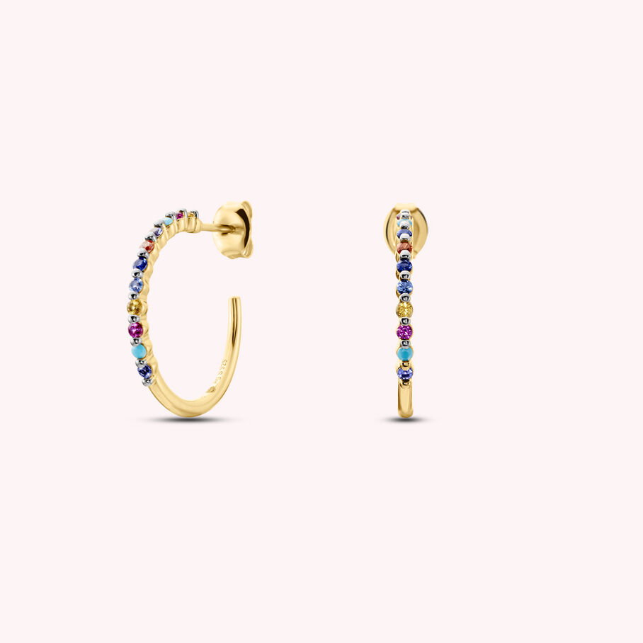 Créoles BELOVED - Multicolore / Doré - Boucles d'oreilles  | Agatha