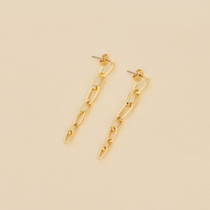 Boucles d'oreilles pendantes CHAIN - Doré - Boucles d'oreilles  | Agatha