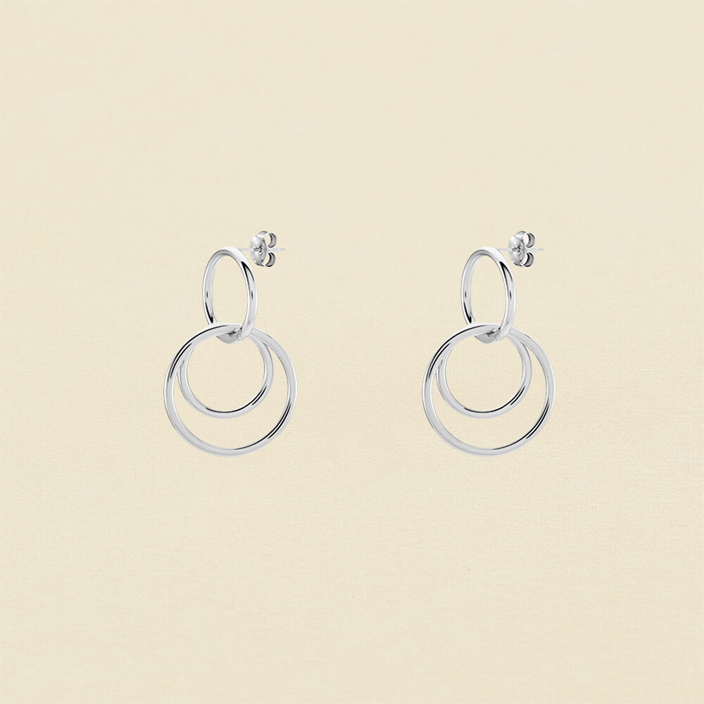 Boucles d'oreilles pendantes TELES - Argenté - Outlet  | Agatha