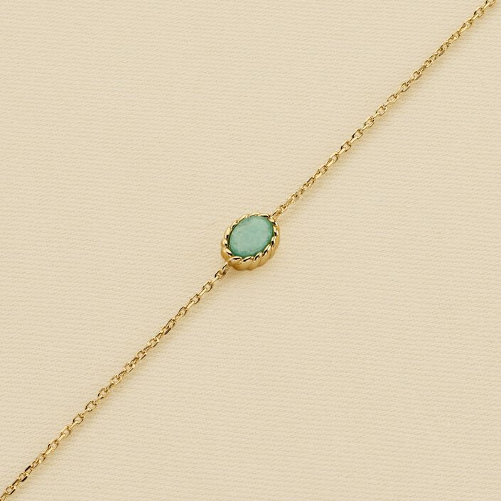 Bracelet souple ATMA - Amazonite/ jaune - Bracelets  | Agatha
