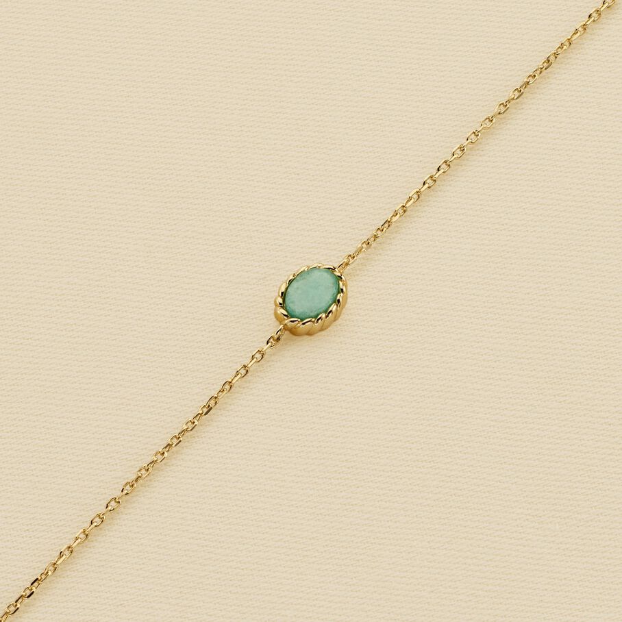 Bracelet souple ATMA - Amazonite/ jaune - Bracelets  | Agatha
