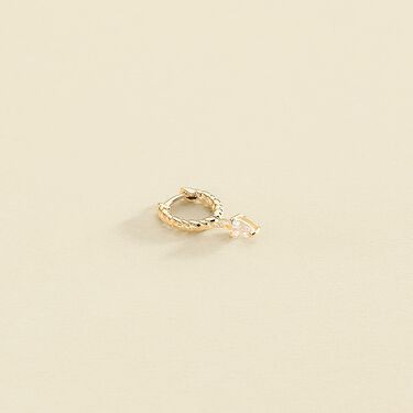 Piercing créole MAMBA - Cristal / Doré - Piercings  | Agatha
