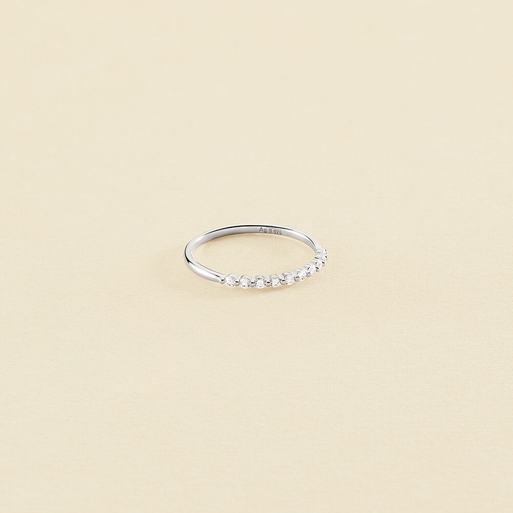 Bague fine BELOVED - Cristal / Argenté - Bagues  | Agatha